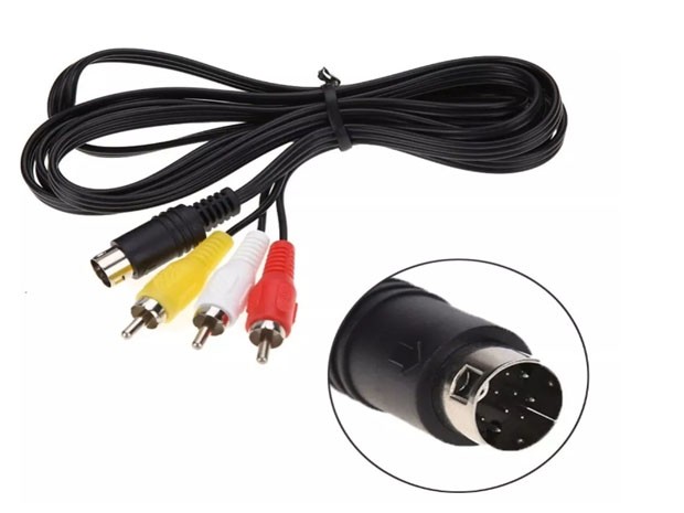 &ua CABLE AV SEGA GENESIS 16 BIT RCA